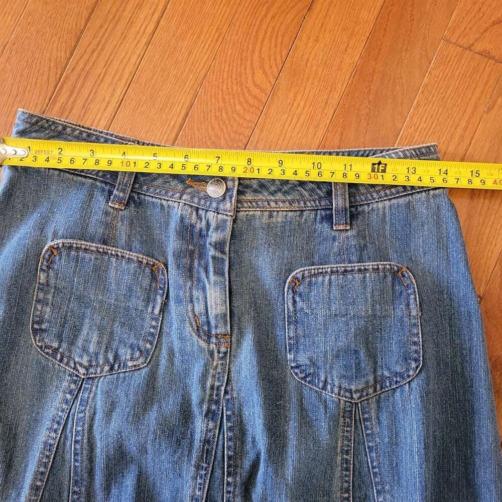 VTG Y2K Women's 6 Blue Jean Denim Skirt Knee Length - Picture 5 of 6